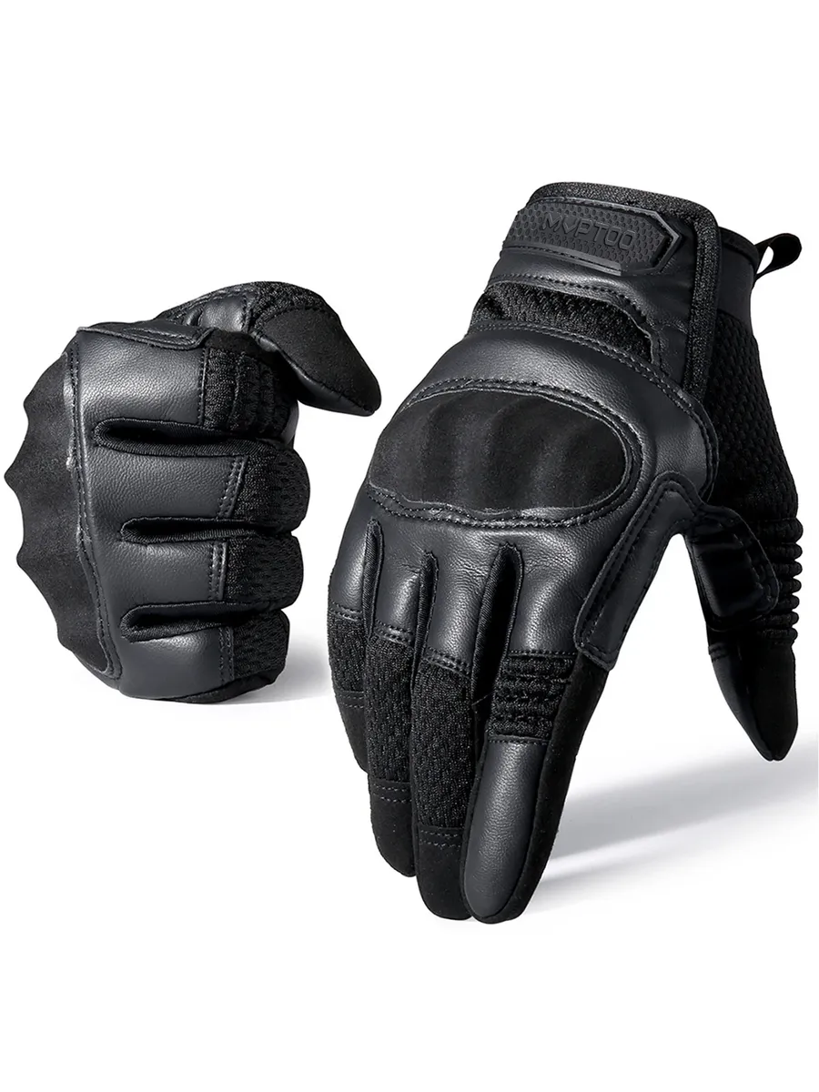 Черные мотоперчатки Fingerless, защит