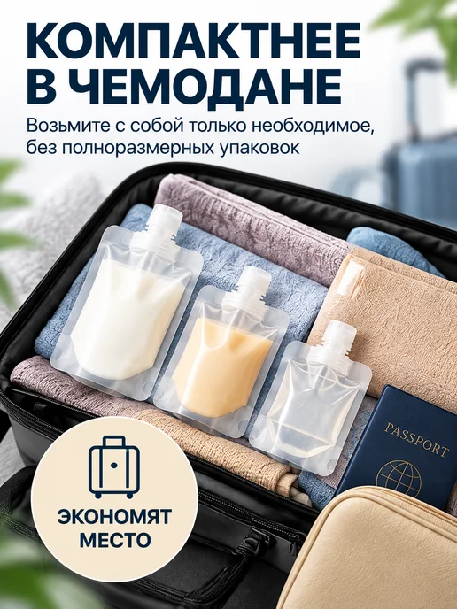 Дорожный набор флаконов для путешествий 6 шт, 6 шт, фото 5