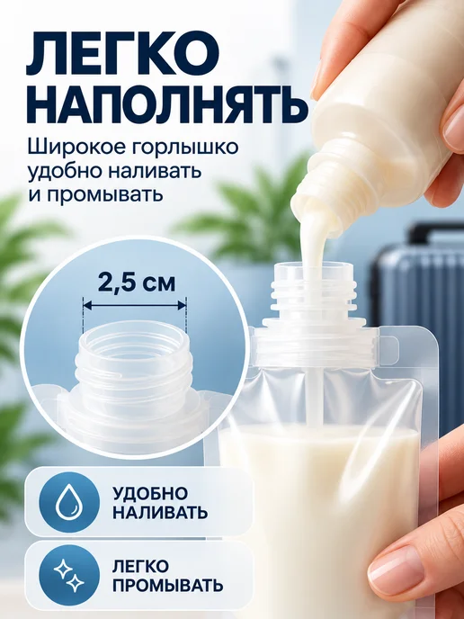 Дорожный набор флаконов для путешествий 6 шт, 6 шт, фото 6