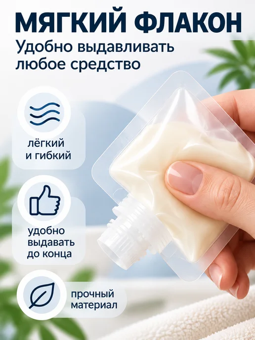 Дорожный набор флаконов для путешествий 6 шт, 6 шт, фото 8