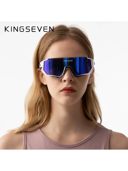KingSeven Солнцезащитные очки для велоспорта C12 White-Green, вариант, фото 5