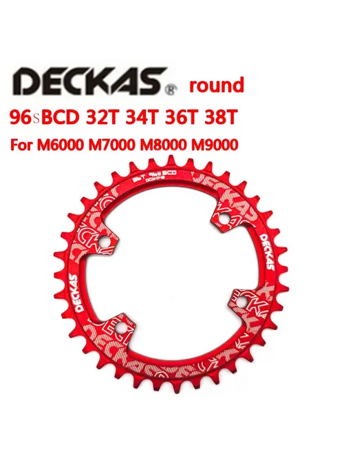 Нет бренда Звездочка DECKAS MTB 32 т DK 96BCD Round Black, красный
