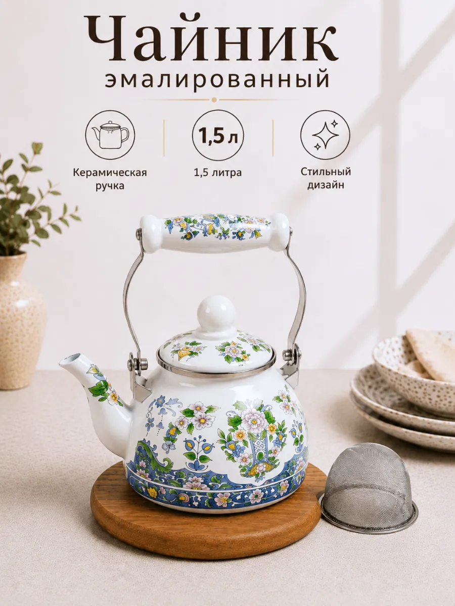 Чайник эмалированный