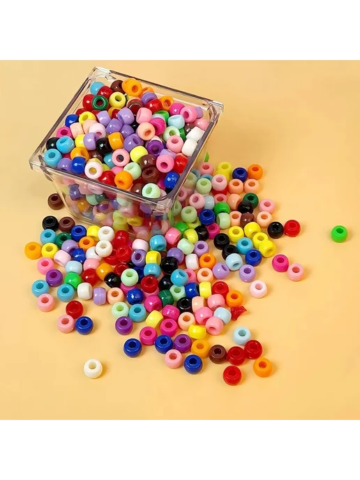 Нет бренда Радужные пластиковые бусины XH-108-1200pcs, 1,0812e+06 шт, фото 5