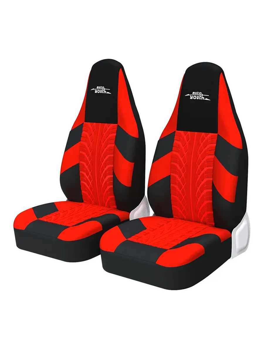 Авточехлы на сиденья RED, комплект 2 шт, спортивные