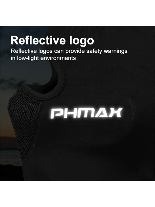 PHMAX Полнолицевая маска для мотоцикла, цвет 01, черный, фото 3