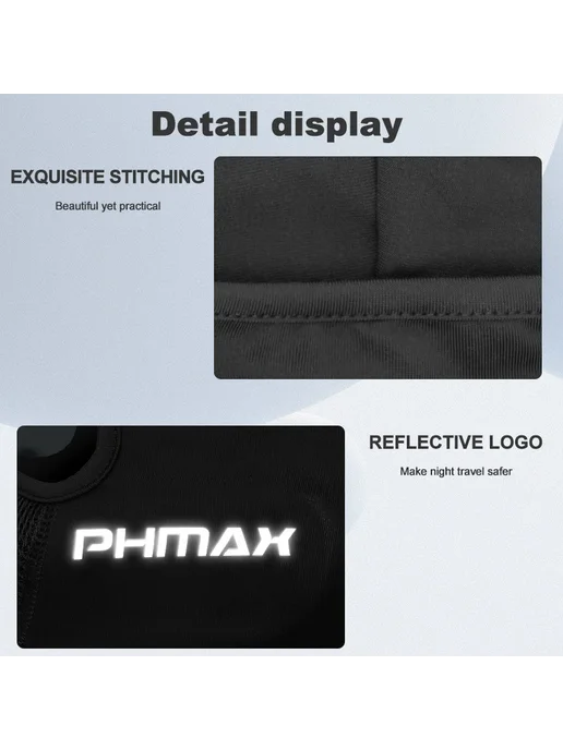 PHMAX Полнолицевая маска для мотоцикла, цвет 01, черный, фото 6