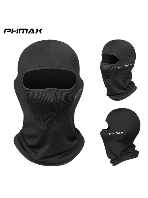 PHMAX Полнолицевая маска для мотоцикла, цвет 01, черный, фото 7