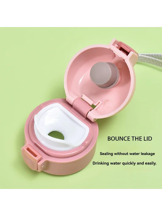 Мини-термос из нержавеющей стали 350ML Pink, 350 мл, розовый, фото 6