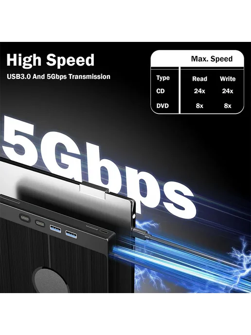Hirucy Внешний оптический привод 7-в-1 USB 3.0, вариант, фото 3