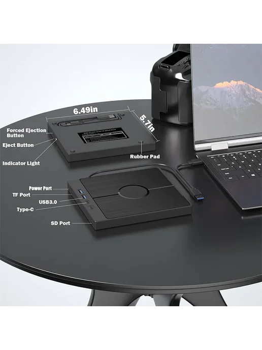 Hirucy Внешний оптический привод 7-в-1 USB 3.0, вариант, фото 4