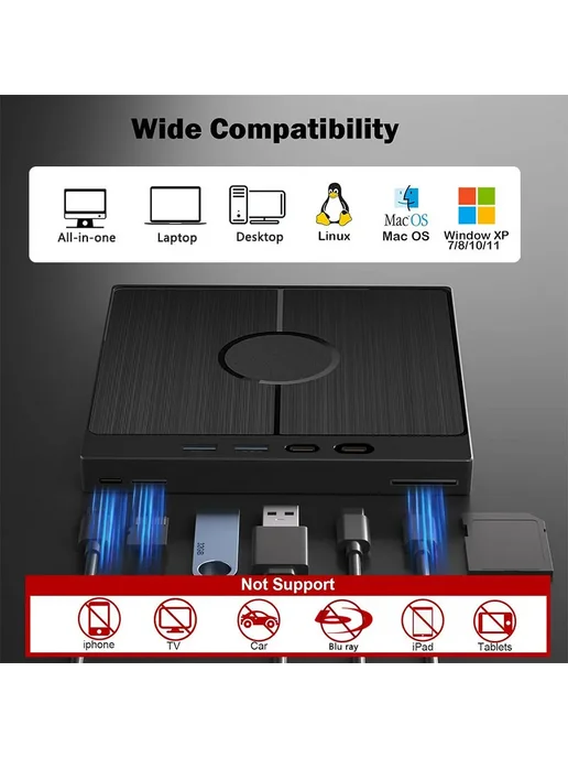 Hirucy Внешний оптический привод 7-в-1 USB 3.0, вариант, фото 6