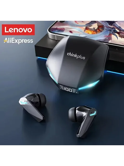 Lenovo XT53 Black Беспроводные игровые наушники, белый, фото 2