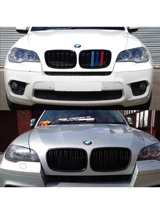 STPLRGECP Решетка радиатора BMW X5 E70 X6 E71 E72, черная глянцевая, 70x6, фото 4