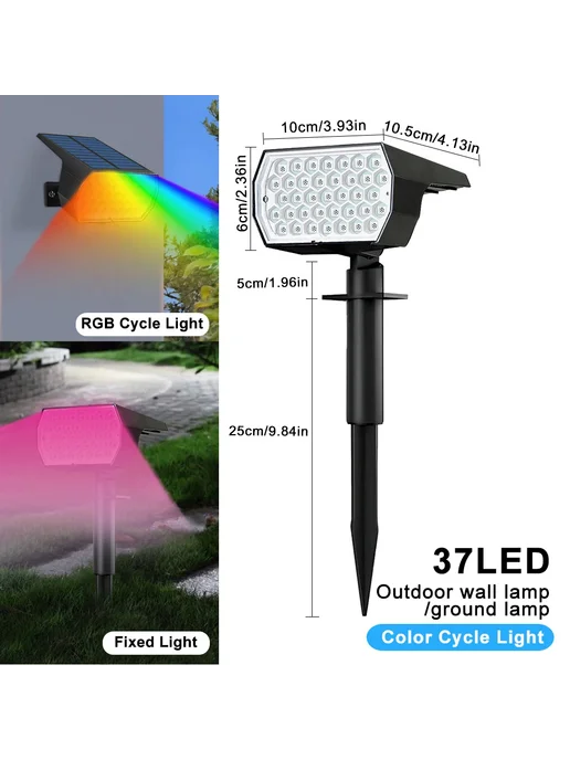 newstyle Солнечный прожектор 37 LED RGB, цветной, вариант