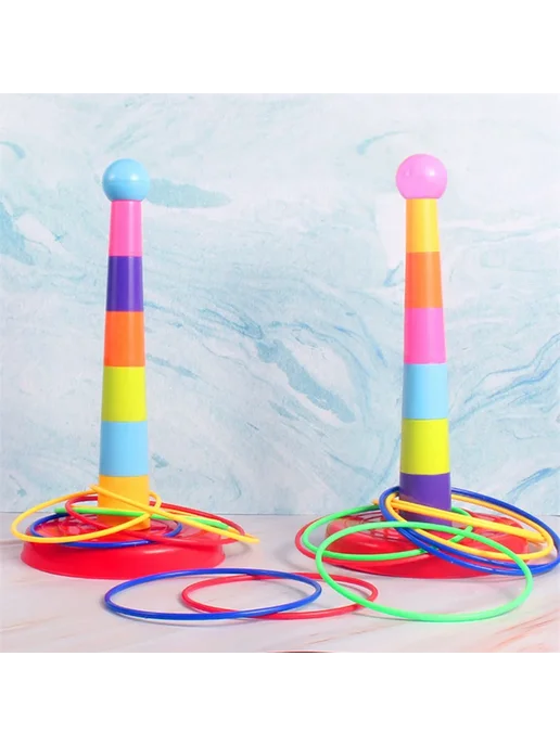 WUCHILD Детская игра с кольцами 2 башни, 30 колец, вариант, фото 2
