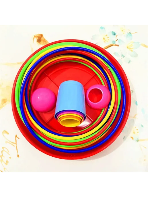 WUCHILD Детская игра с кольцами 2 башни, 30 колец, вариант, фото 6