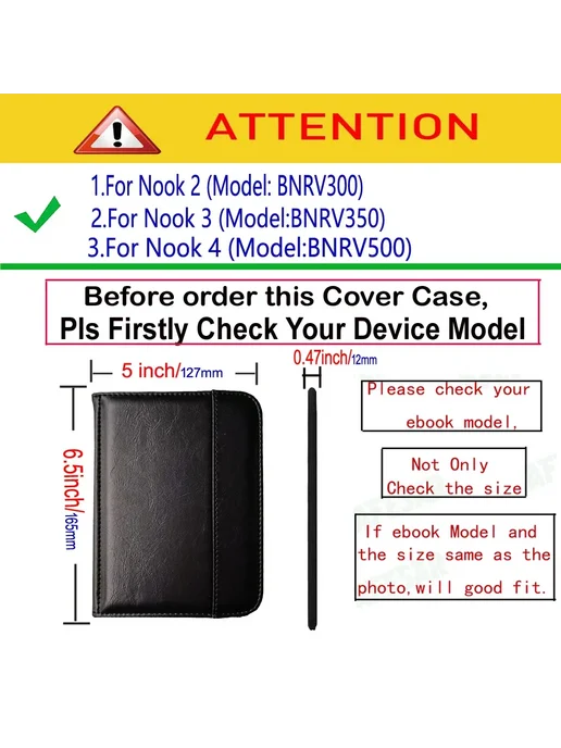 Mingfeng Чехол для Barnes Noble Simple Touch Коричневый, коричневый, фото 3