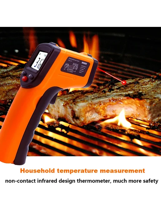 ZLLJMETER Инфракрасный термометр CX6000-Orange, 400°C, оранжевый, фото 2