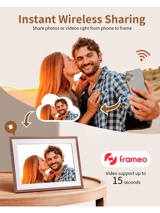MQQC Frameo 10.1" Цифровая фоторамка, EU Plug, вариант, фото 2