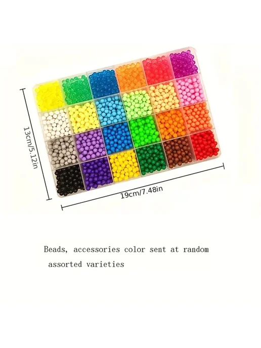 Нет бренда Набор волшебных бусин 10 15 24 цветов 5 мм 1500PCS With BOX, 2400 шт, фото 4