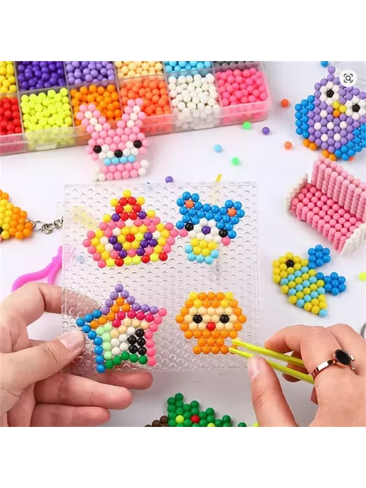 Нет бренда Набор волшебных бусин 10 15 24 цветов 5 мм 1500PCS With BOX, 2400 шт, фото 5