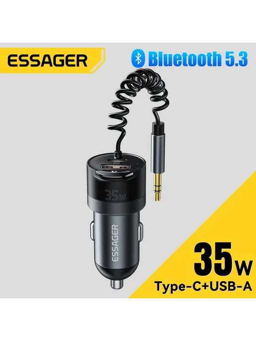 Essager Автомобильное Зарядное Устройство С Bluetooth 5.3 И, вариант, фото 2