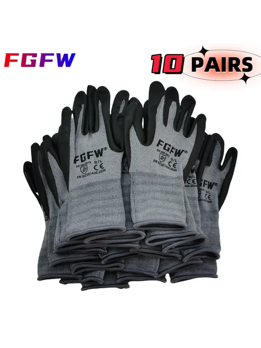 FGFW Нитриловые Рабочие Перчатки EN388 Lv4 XL-code 10 pairs, XL-code 3, фото 2