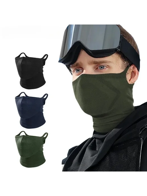 WRELS Мужская спортивная бандана из нейлона black long, синий, фото 2