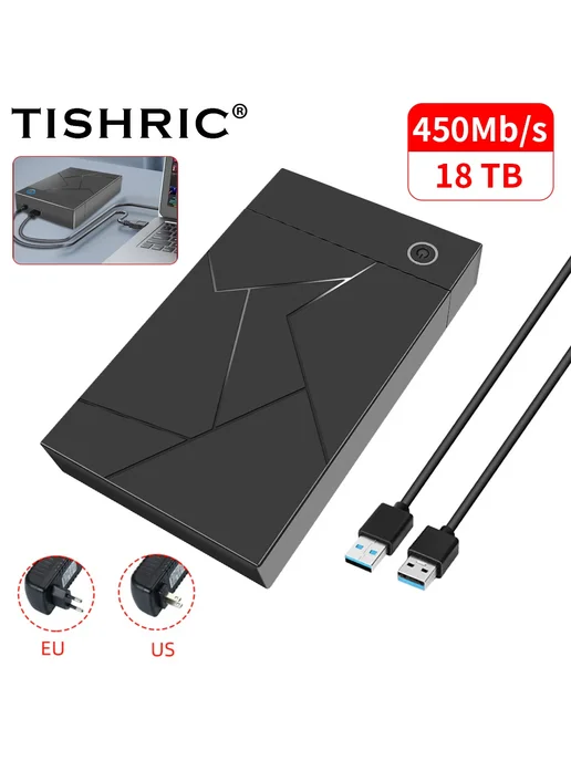 TISHRIC Внешний жесткий диск 3.5 дюйма USB 3.0 US plug, вариант, фото 2