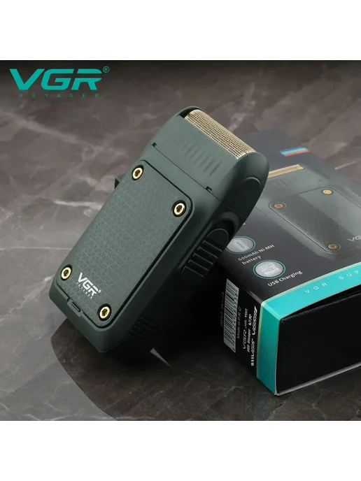 VGR Электробритва V-353black для мужчин, черный, фото 4