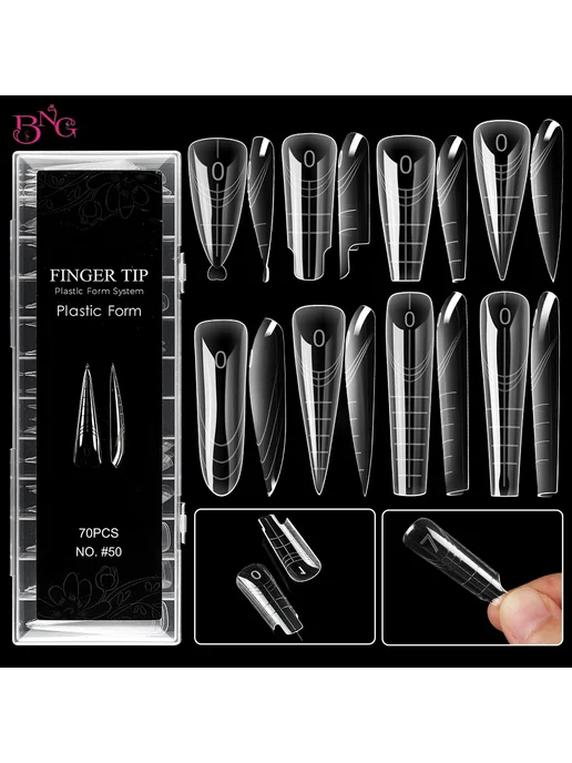 Нет бренда BNG Формы для наращивания ногтей, Цвет M-140pcs, 140 шт, фото 2