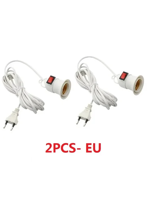Нет бренда Держатель для лампы E27 2pcs EU 2.3M, 2 шт