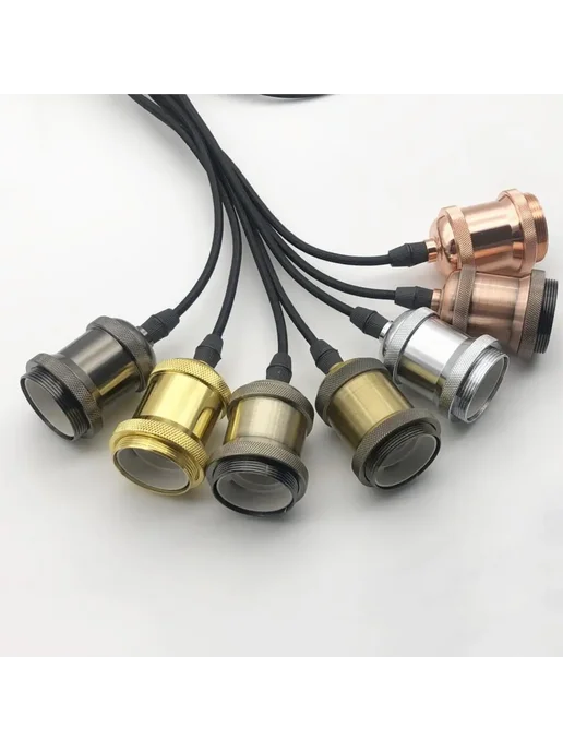 Нет бренда Патрон Edison E27 алюминиевый Rose Gold Set, золотой, фото 3