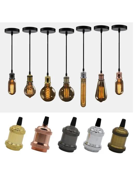Нет бренда Патрон Edison E27 алюминиевый Rose Gold Set, золотой, фото 5
