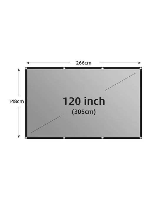 LEJIADA Проекционный экран 120 дюймов (305cm) 266x148cm, вариант