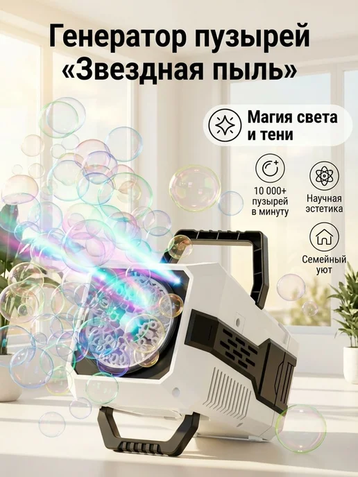 Портативная машина для мыльных пузырей, компактная установка, вариант, фото 4