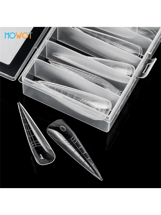 MOWOT формы для ногтей акриловые L-140pcs-box, вариант, фото 4