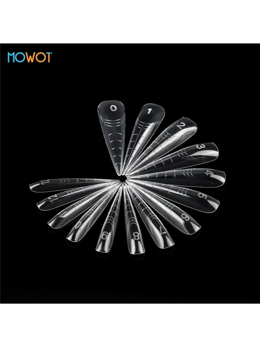 MOWOT формы для ногтей акриловые L-140pcs-box, вариант, фото 5