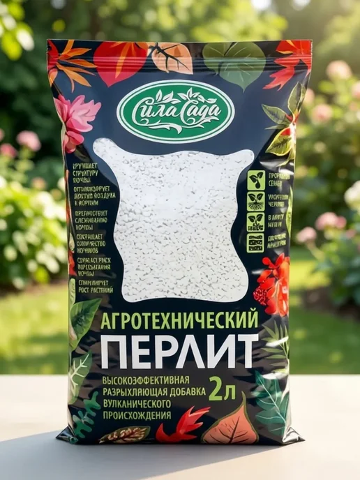 Сила Сада Агротехнический Перлит добавка для растений, 2 л, 2 л