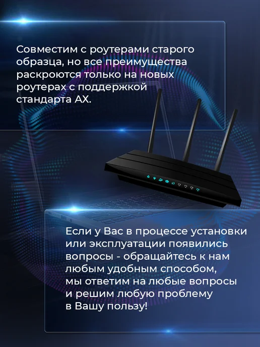 NeNeKo Wi-Fi адаптер для пк + BT 5.4, вариант, фото 6