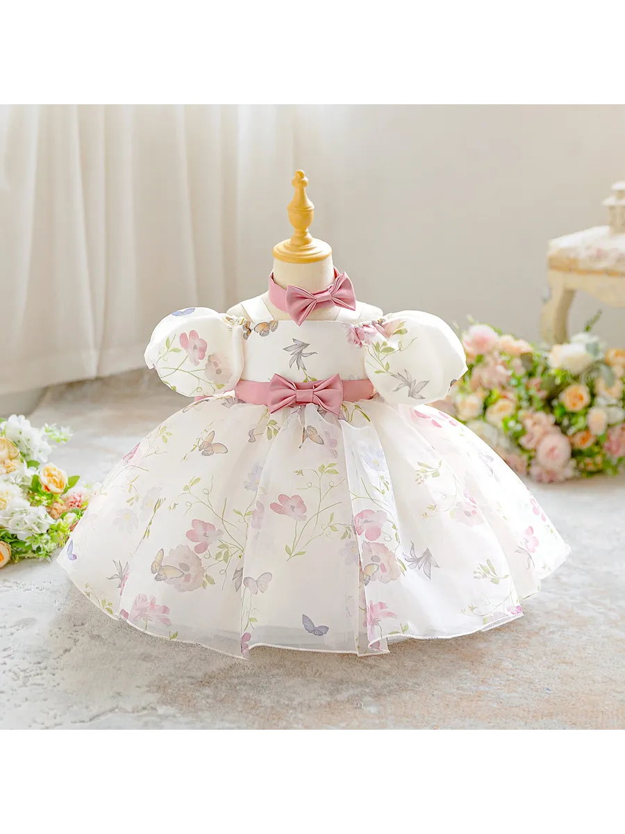 Платья PLBBFZ розовые детские вискоза полиэстер 1-2 лет 2 шт