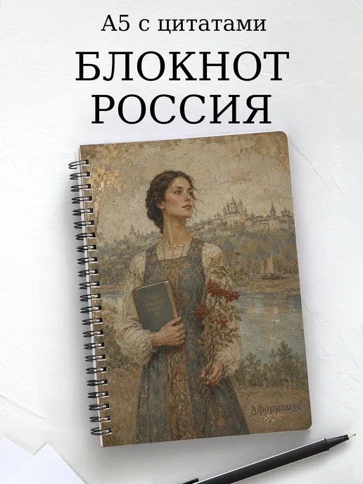 Блокнот Россия с мотивирующими цитатами