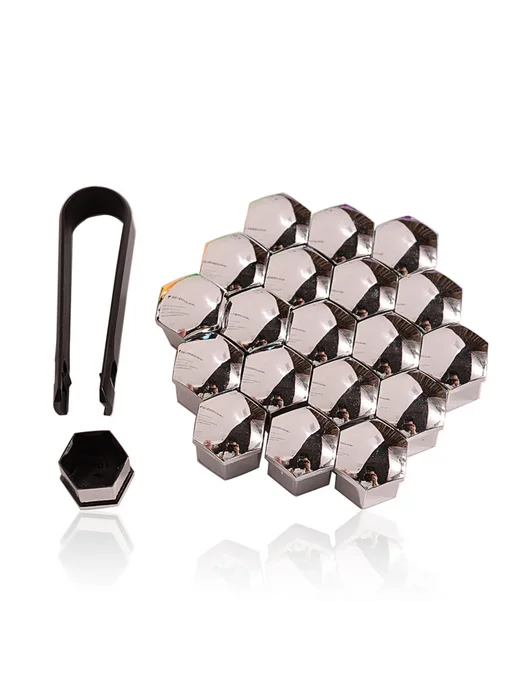 runmade Колпачки на колесные гайки Chrome, 20 шт, 19 мм, 20 шт