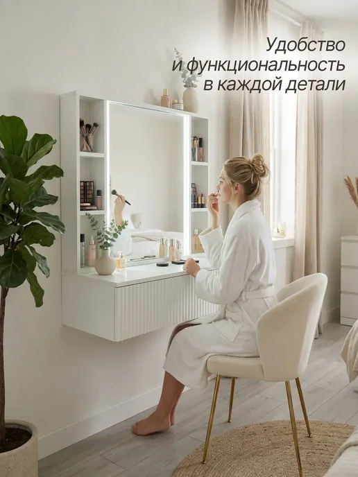 Зеркальный Лев Туалетный столик с зеркалом подвесной, вариант, фото 3