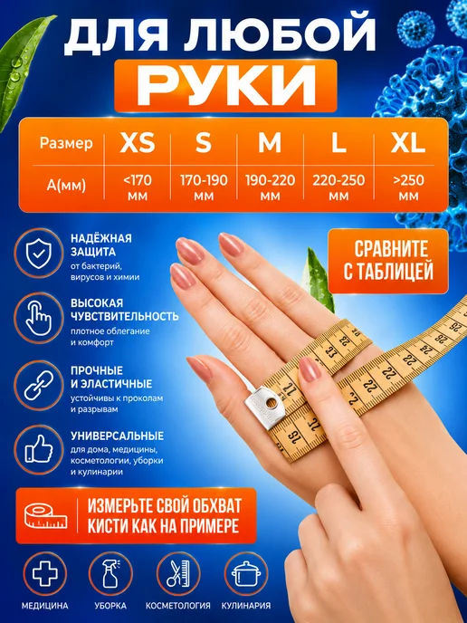 Berd Перчатки нитриловые 100 штук, черный, фото 2
