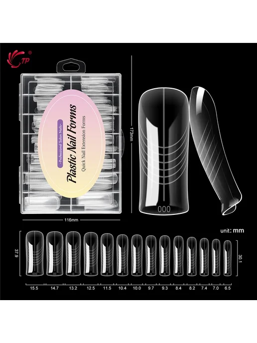 Нет бренда Формы для ногтей TP, F-140pcs-box, вариант