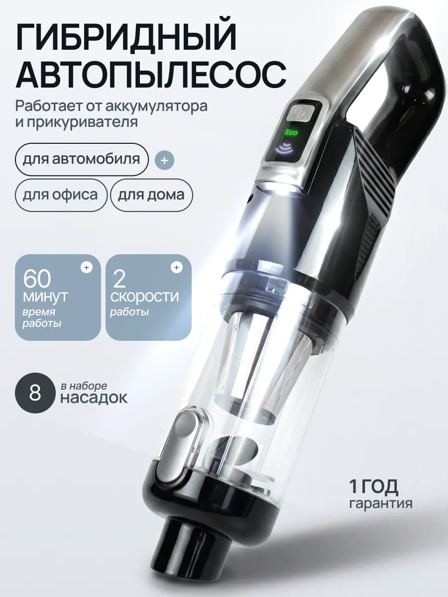 Пылесос для автомобиля беспроводной и от прикуривателя