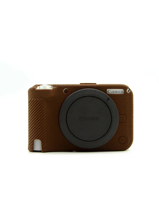 Qalart Силиконовый чехол для Canon EOS R50 V Glossy Sleek Coffee, коричневый