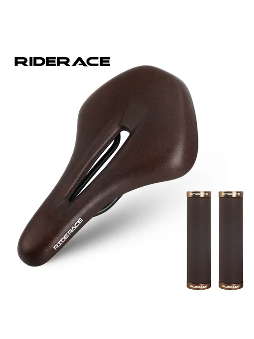 Нет бренда Велосипедное седло RIDERACE черное из искусственной кожи, черный, фото 2
